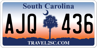 SC license plate AJQ436