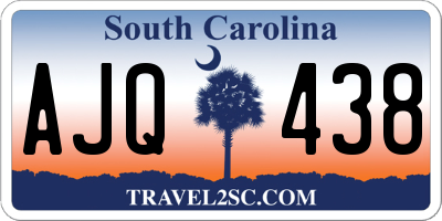 SC license plate AJQ438