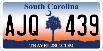 SC license plate AJQ439
