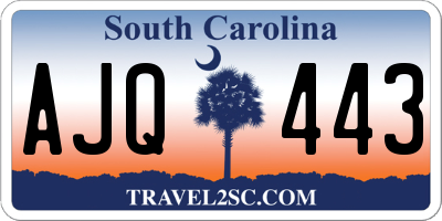 SC license plate AJQ443