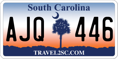 SC license plate AJQ446