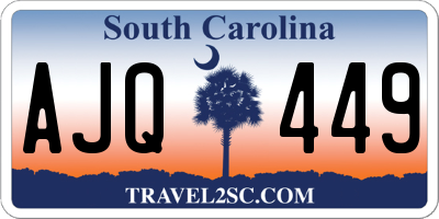 SC license plate AJQ449