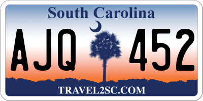SC license plate AJQ452