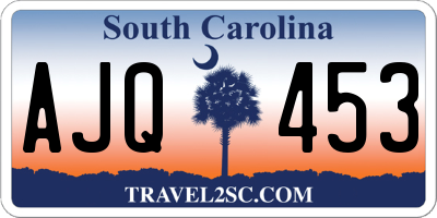 SC license plate AJQ453
