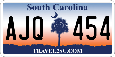 SC license plate AJQ454