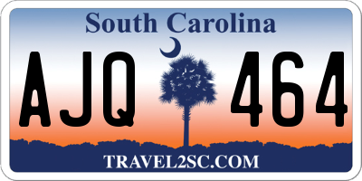 SC license plate AJQ464