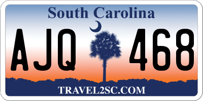 SC license plate AJQ468