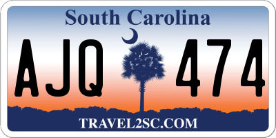 SC license plate AJQ474