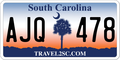 SC license plate AJQ478