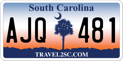 SC license plate AJQ481