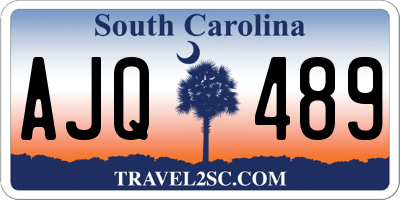 SC license plate AJQ489