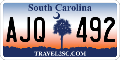 SC license plate AJQ492