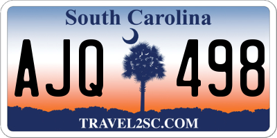 SC license plate AJQ498