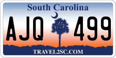 SC license plate AJQ499