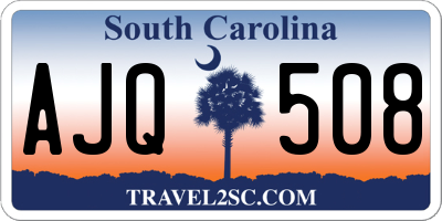 SC license plate AJQ508