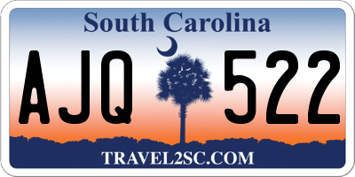SC license plate AJQ522