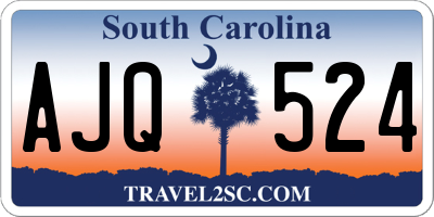 SC license plate AJQ524