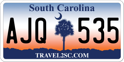 SC license plate AJQ535