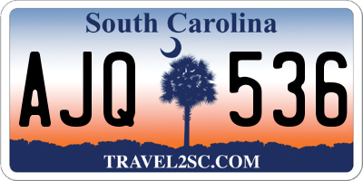 SC license plate AJQ536