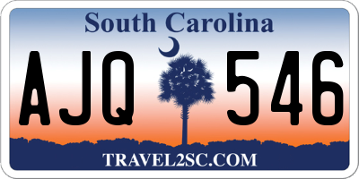 SC license plate AJQ546