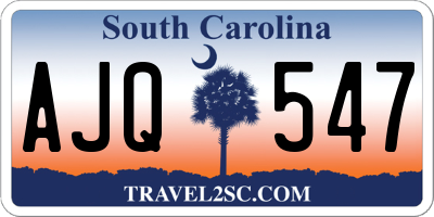 SC license plate AJQ547