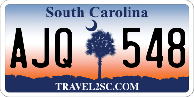 SC license plate AJQ548