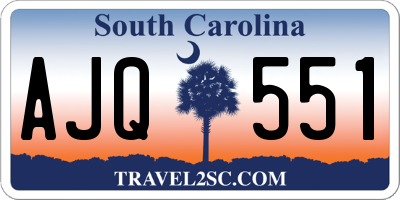 SC license plate AJQ551
