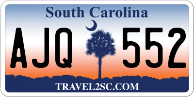 SC license plate AJQ552