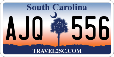 SC license plate AJQ556