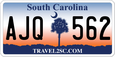 SC license plate AJQ562
