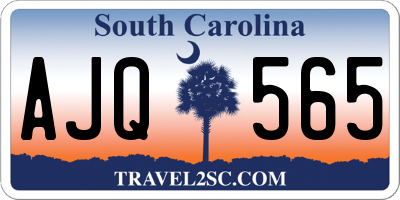 SC license plate AJQ565