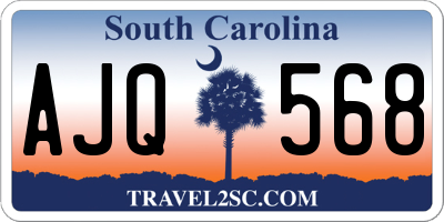 SC license plate AJQ568