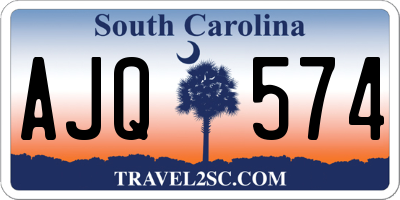 SC license plate AJQ574