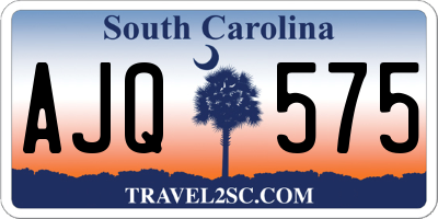 SC license plate AJQ575