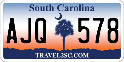 SC license plate AJQ578