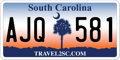 SC license plate AJQ581