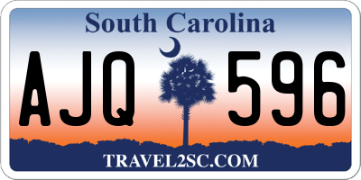SC license plate AJQ596