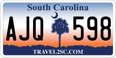 SC license plate AJQ598