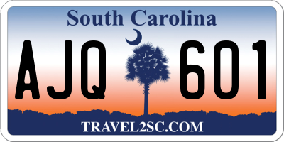 SC license plate AJQ601