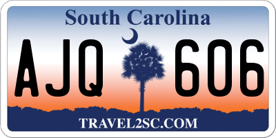 SC license plate AJQ606