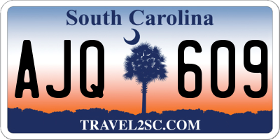 SC license plate AJQ609