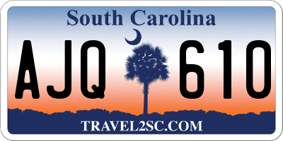 SC license plate AJQ610