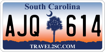 SC license plate AJQ614