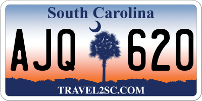 SC license plate AJQ620