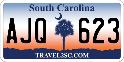 SC license plate AJQ623