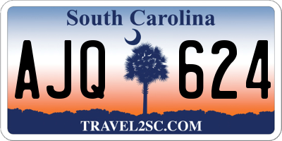 SC license plate AJQ624