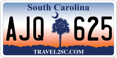 SC license plate AJQ625
