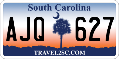 SC license plate AJQ627