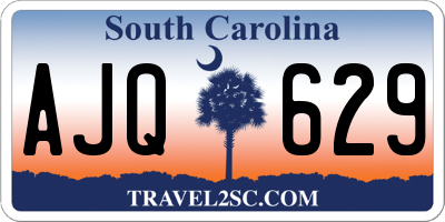 SC license plate AJQ629