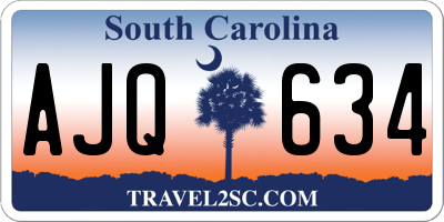 SC license plate AJQ634